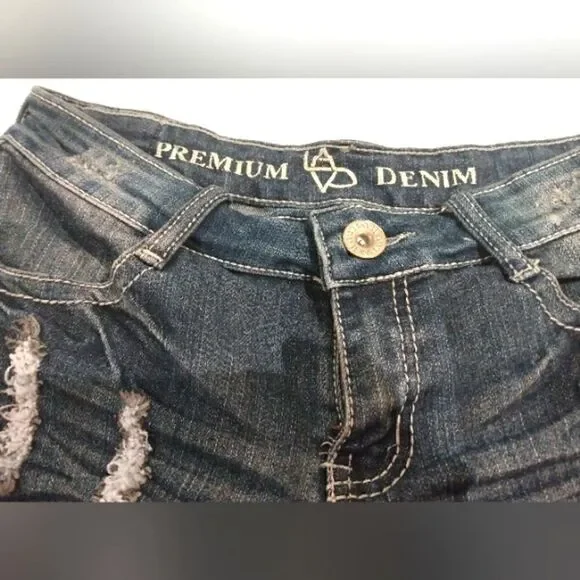 3 Jean Denim Shorts sz 27 SZ 5-6 EUC Ladies Women's Daisy Duke's - Picture 9 of 11